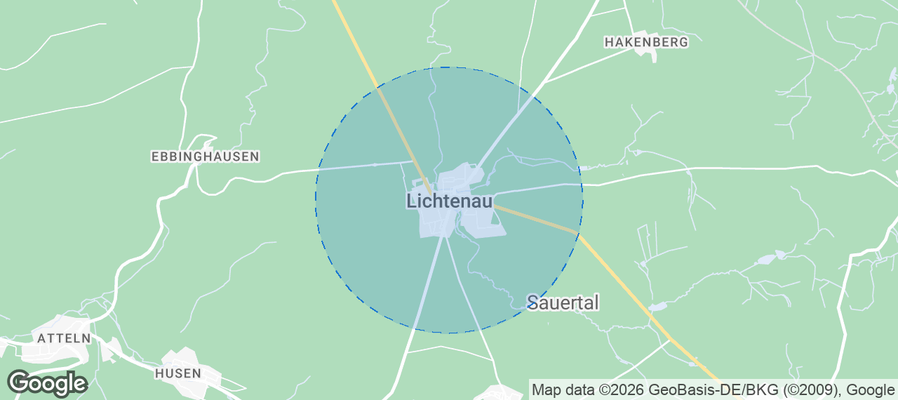 Lichtenau Airbnb map